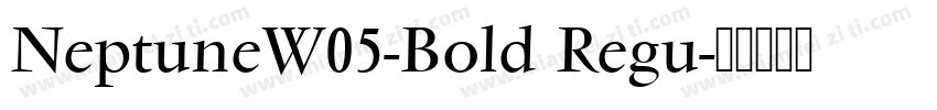 NeptuneW05-Bold Regu字体转换
